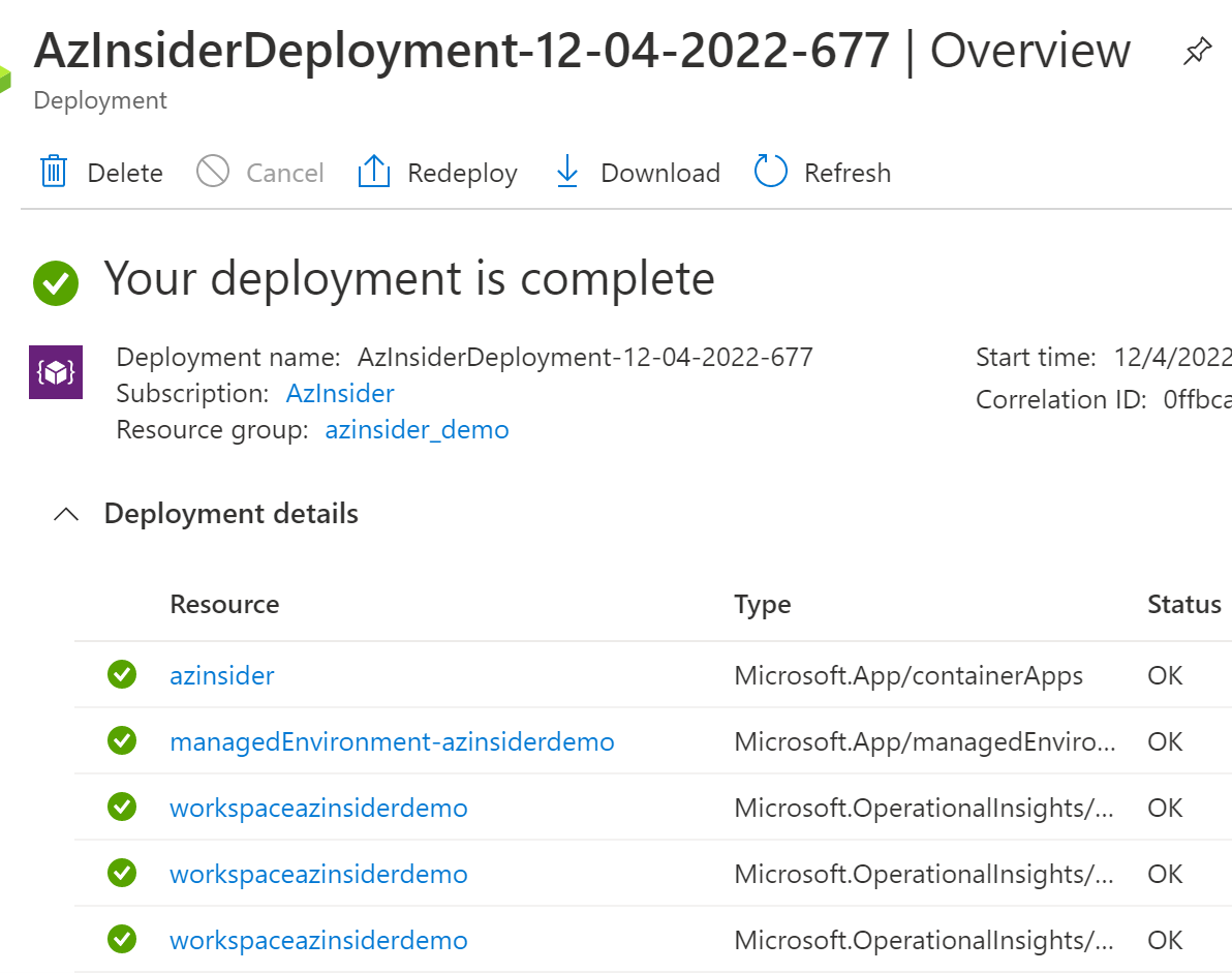 Deploy Azure Container Apps Using Bicep