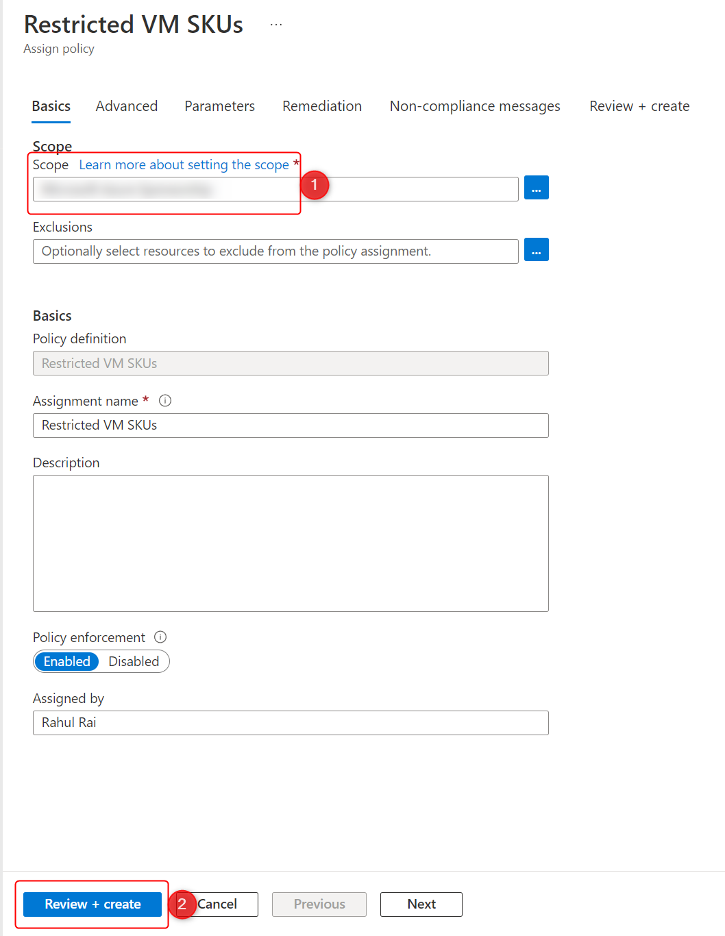 Restrict Azure VM SKU with Azure Policy