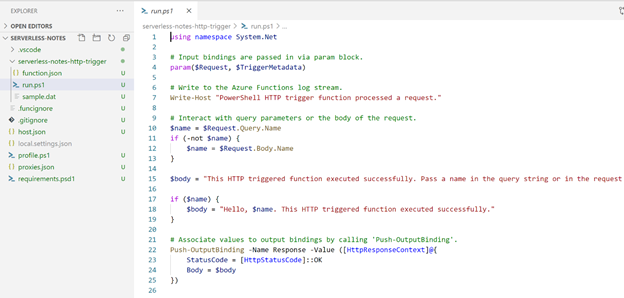Working with PowerShell Azure Functions locally