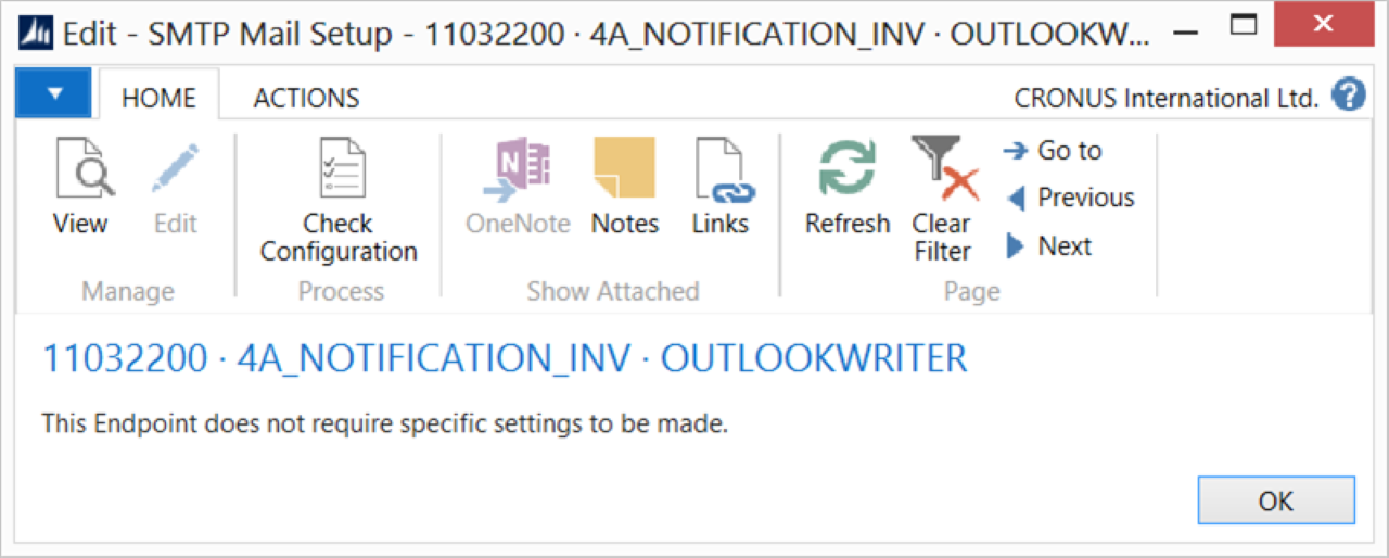 Outlook Writer Setup