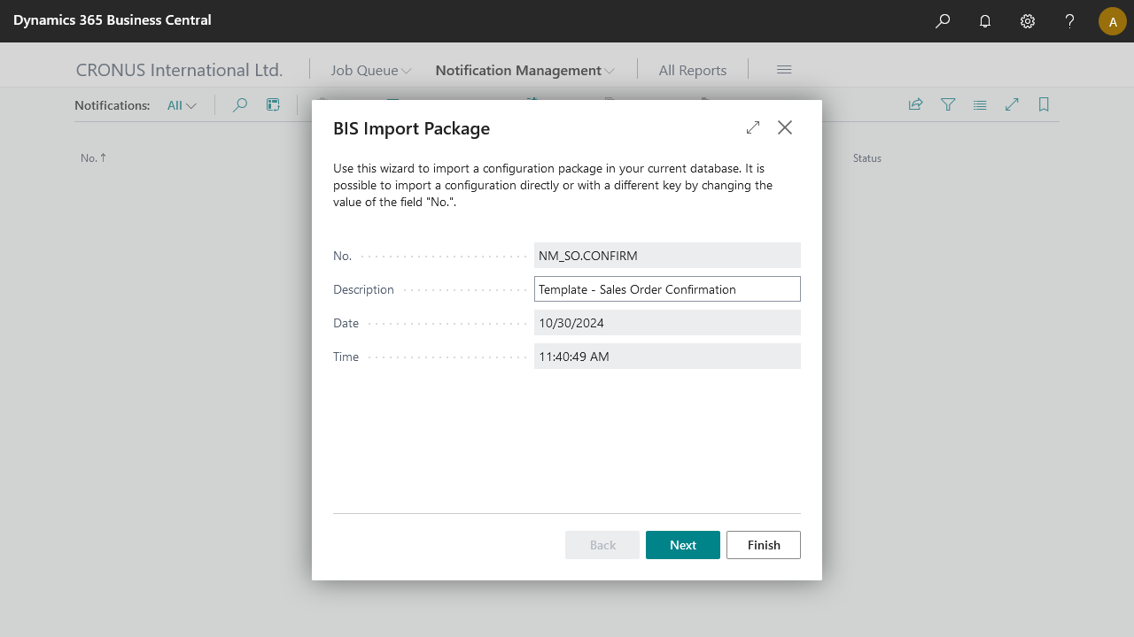 SO Confirm Import