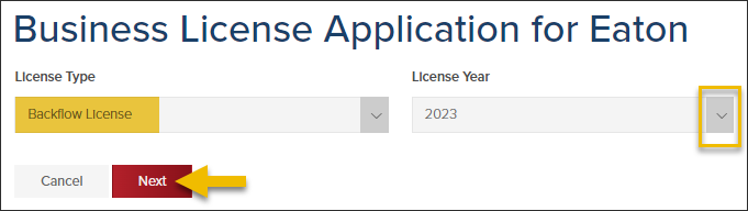Business License Type and Year, Eaton.png