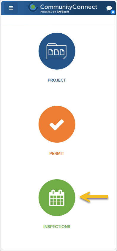 CommunityConnect Mobile, Inspections on the Dashboard