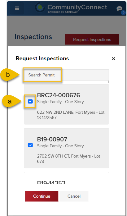 CommunityConnect Mobile, Select Permits or Search for Permit.png