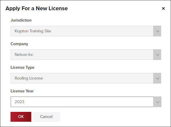 CommunityConnect, Apply for a New License Modal.png