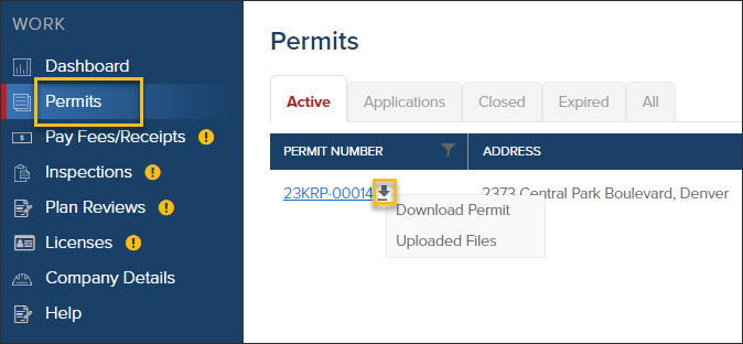 CommunityConnect, Download Documents from the Permits Grid.jpg