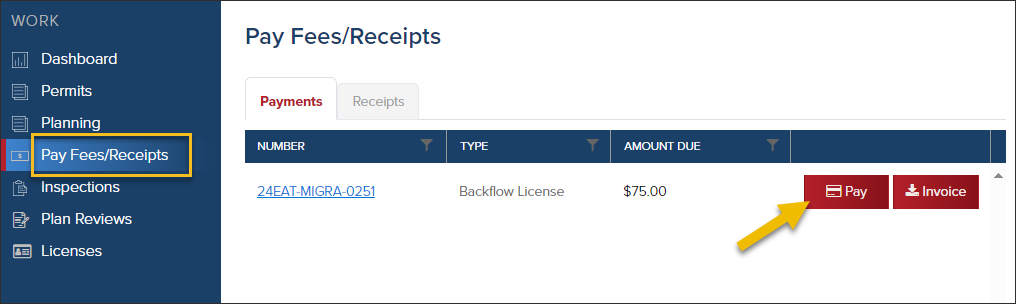 Eaton Backflow License, Pay Fees, Pay.png