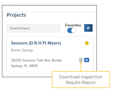 Weintraub Clients, CommunityConnect, Download Inspection Results Report from Project Screen.png