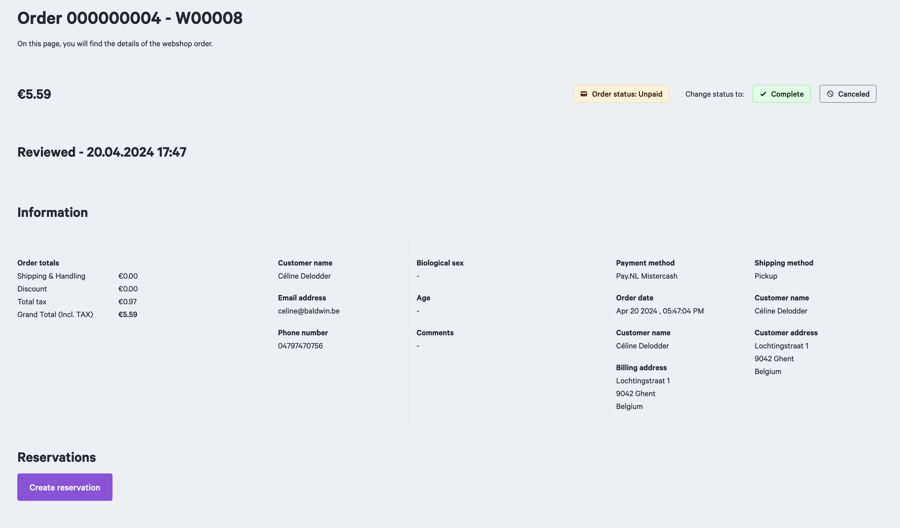 How do I create a reservation?