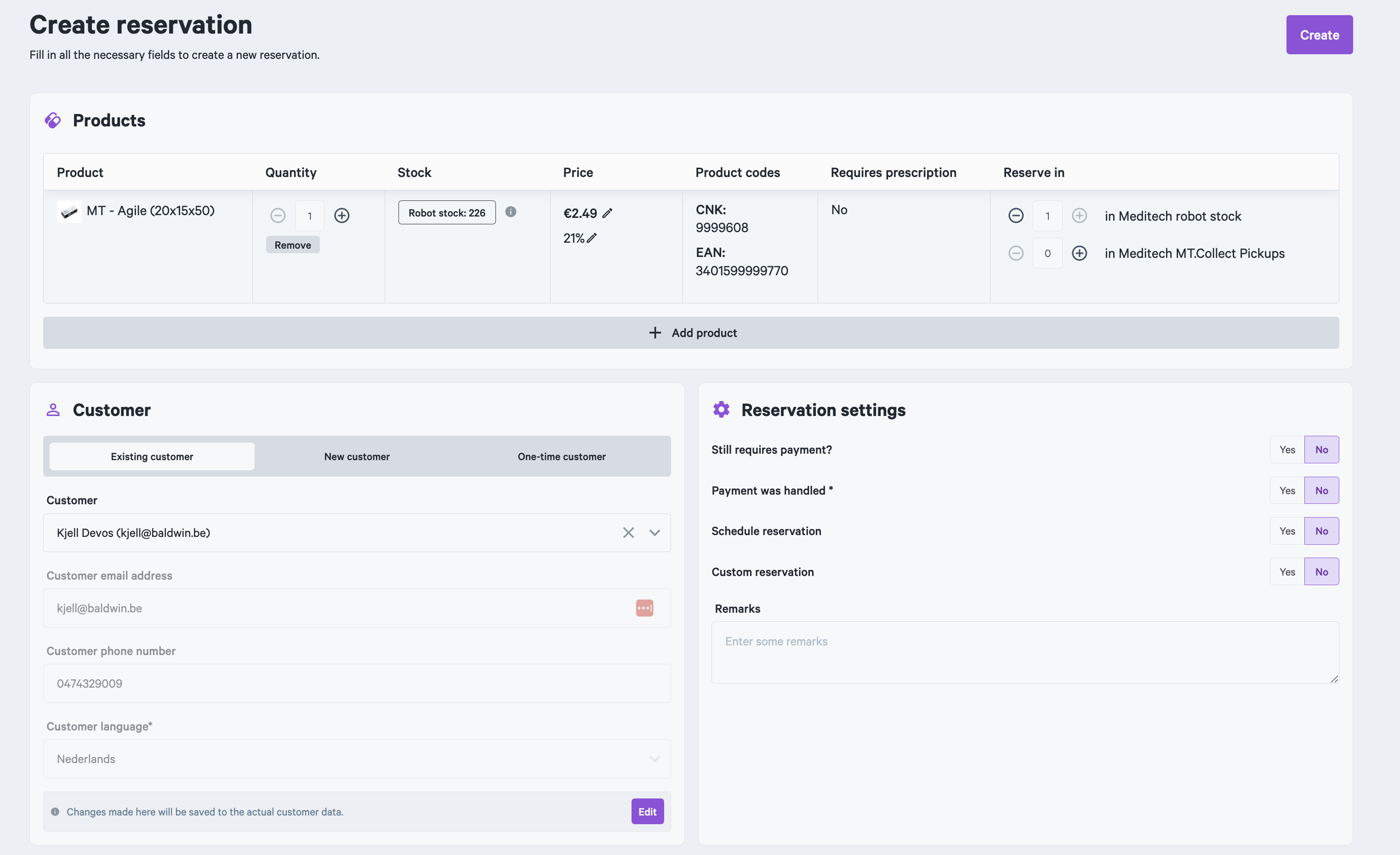 How do I create a reservation?
