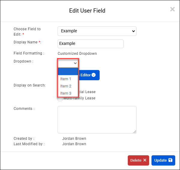 Custom Dropdown Lists