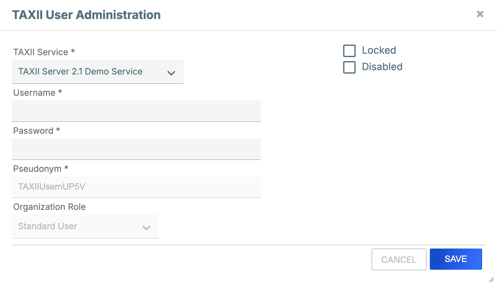 Figure 2_Creating a TAXII User for the ThreatConnect TAXII 2.1 Server_App Version 2.0_7.7.3