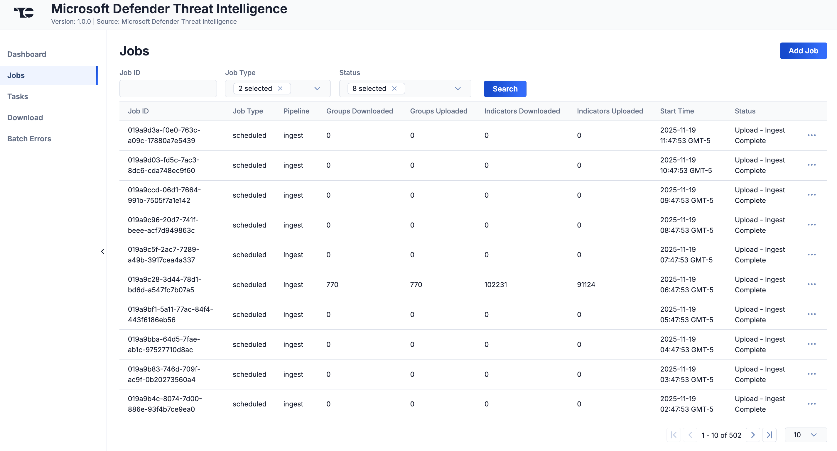 Figure 2_Microsoft Defender Threat Intelligence Integration User Guide_Software Version 1.0.0