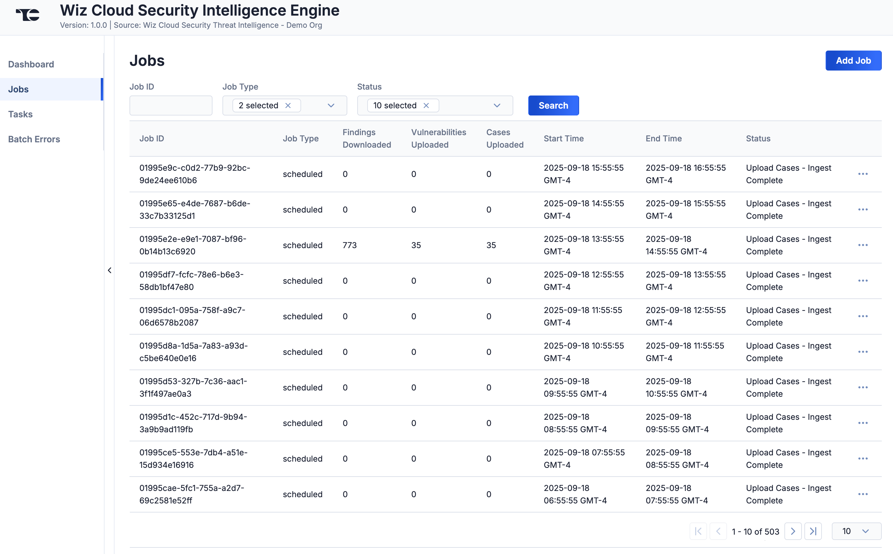 Figure 3_Wiz Cloud Security Intelligence Engine Integration User Guide_Software Vesrion 1.0.0