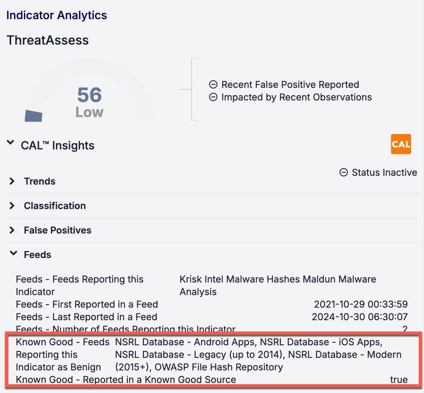 Figure 5_CAL Safelist and Known Good Indicators_8.0.0