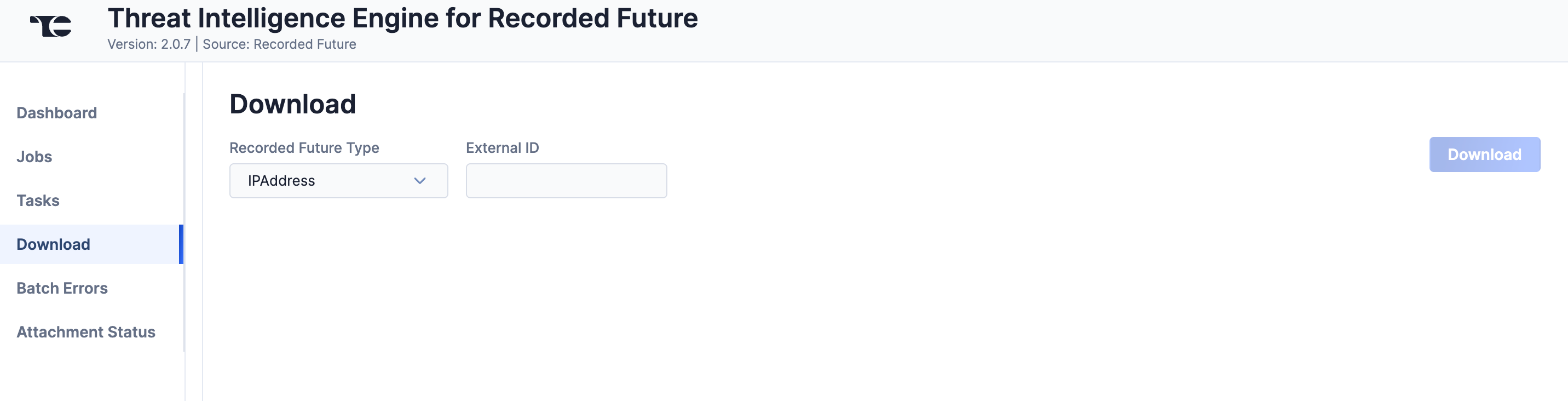 Figure 5_Threat Intelligence Engine for Recorded Future Integration User Guide_Software Version 2.0.7