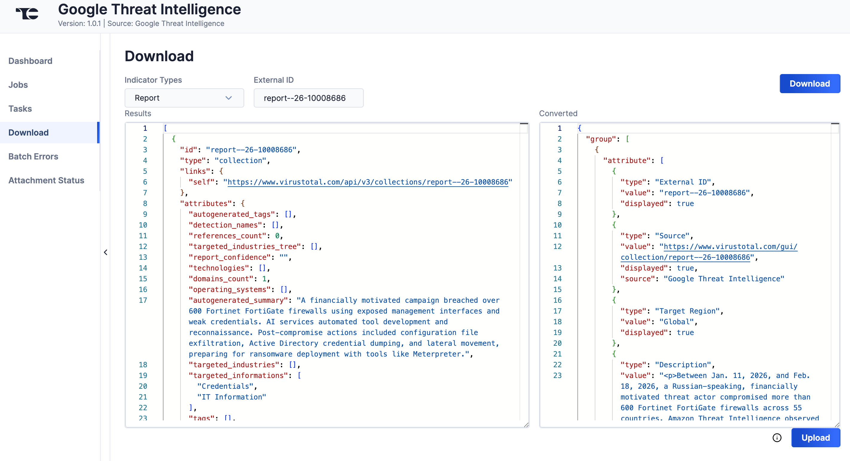 Figure 6_Google Threat Intelligence Integration User Guide_Software Version 1.0.1