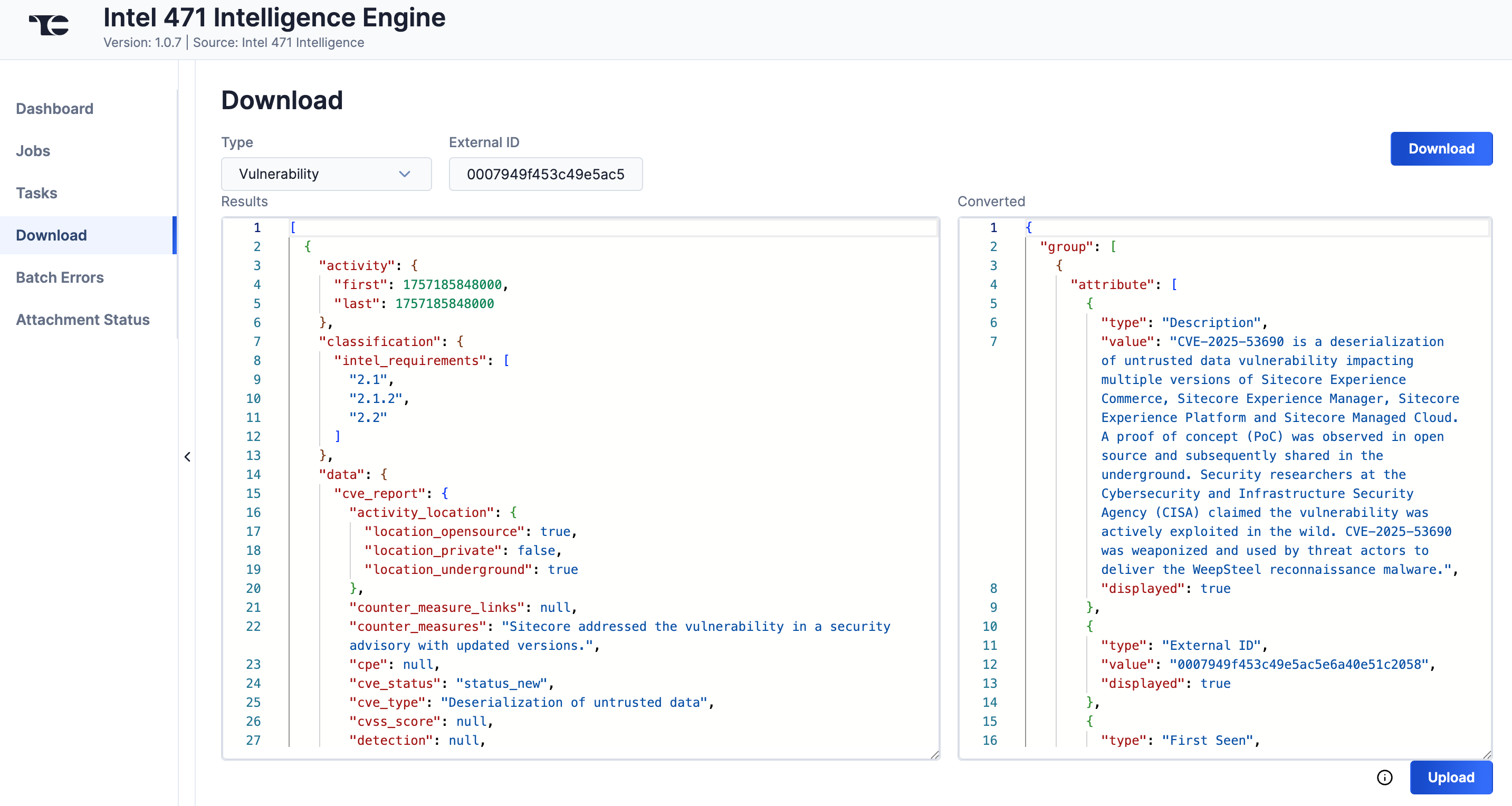 Figure 6_Intel 471 Intelligence Engine Integration User Guide_Software Version 1.0.7