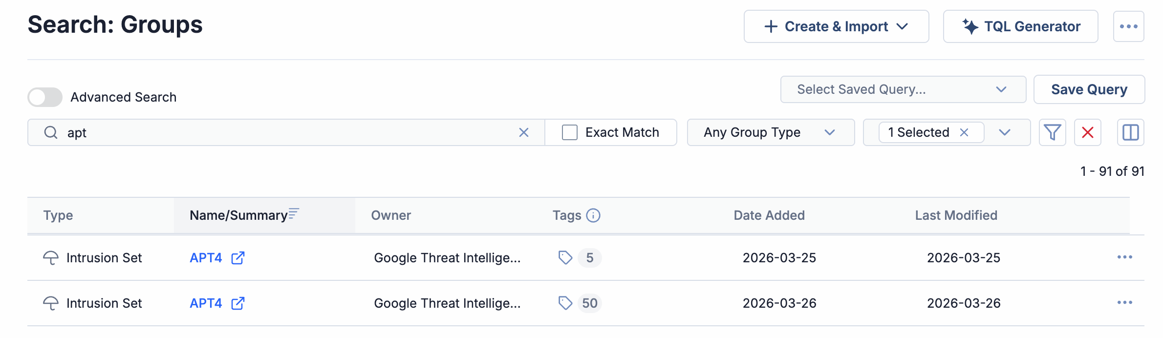 Figure 9_Google Threat Intelligence Integration User Guide_Software Version 1.0.1