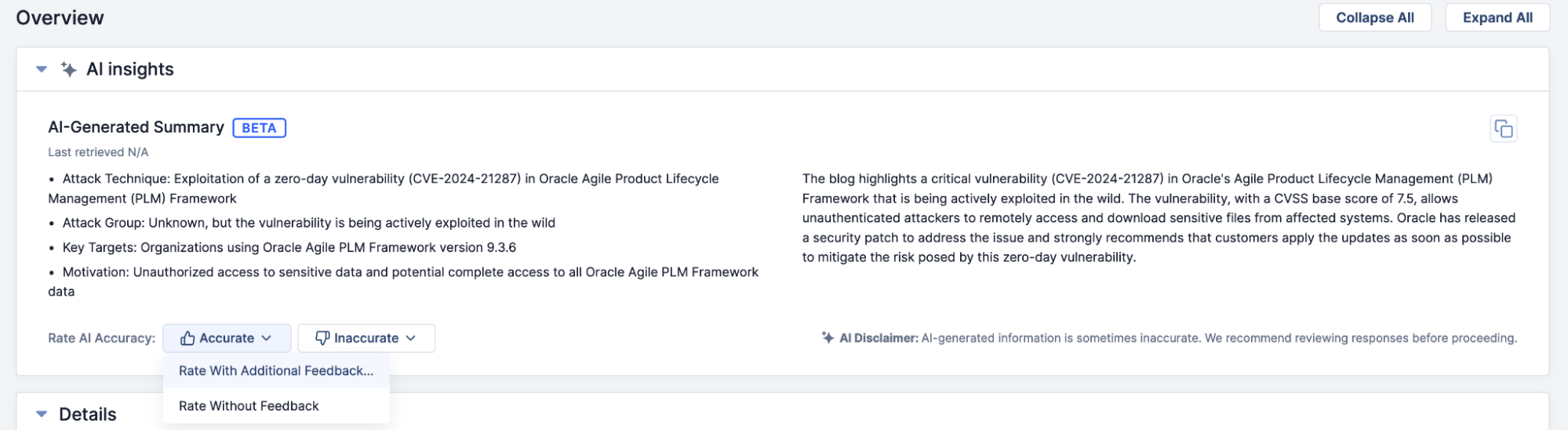 ThreatConnect 7.8 Release Notes_Provide Feedback for CAL ATL Reports