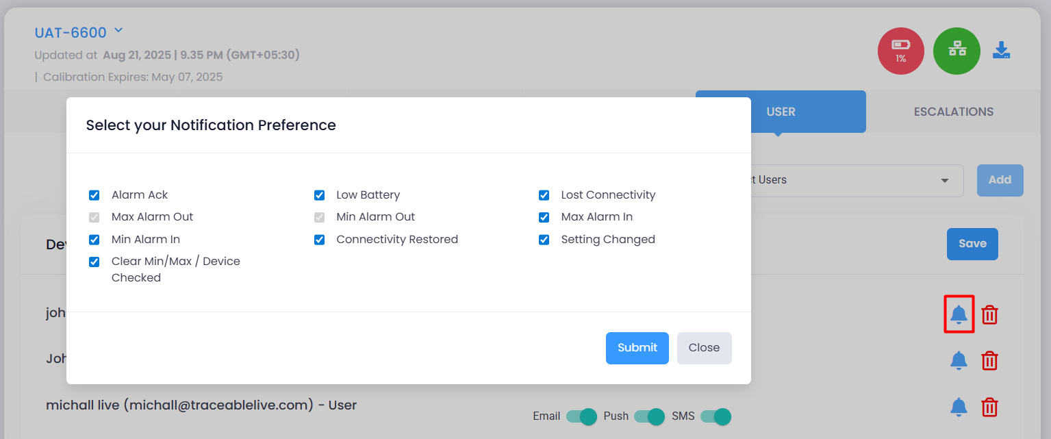 Device Settings
