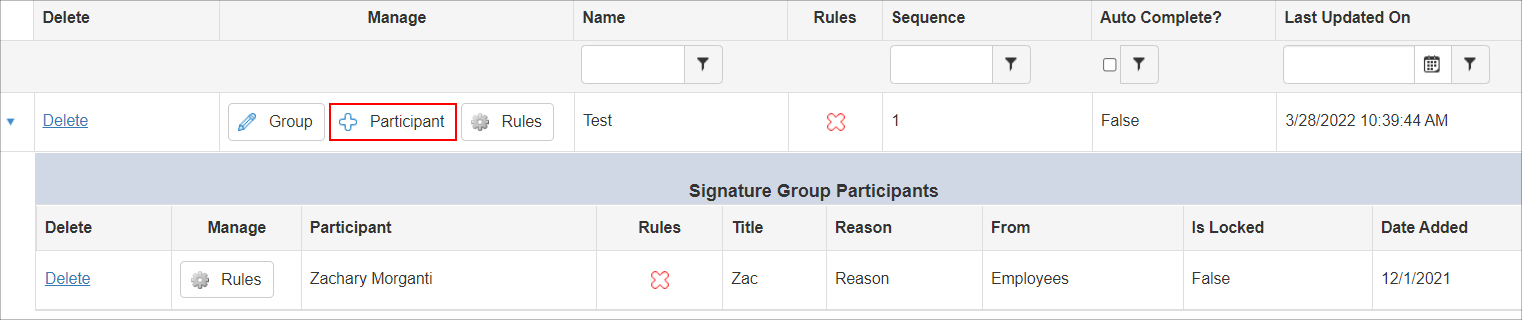 Signature Group on Grid