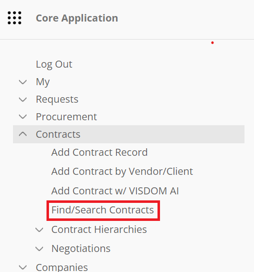 Find/Search Contracts