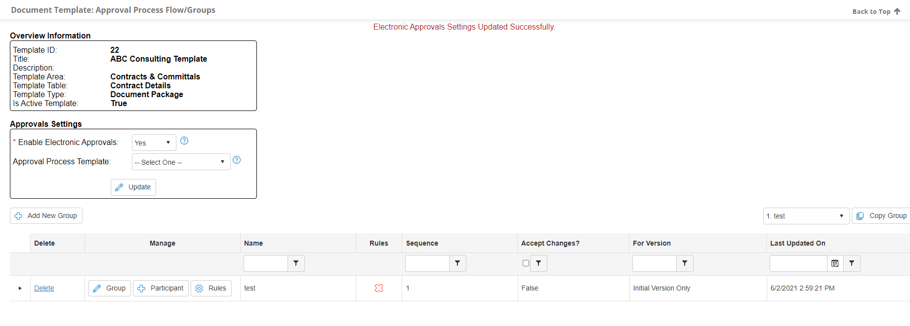 Approval Process Groups