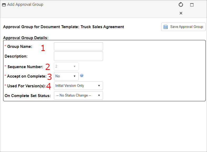 Approval Group Details