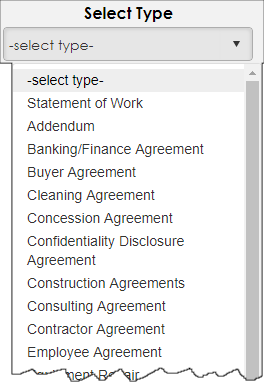 Select Type Dropdown