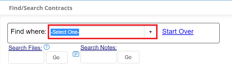 Find/Search Contracts Find Where