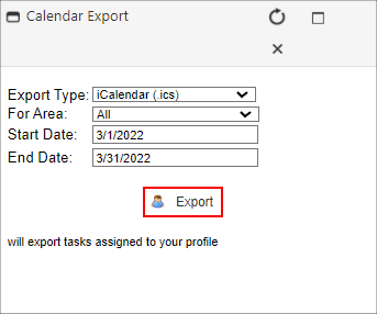 Export Calendar