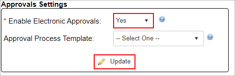 Approval Settings