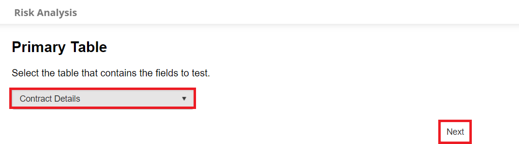 Select area to perform analysis