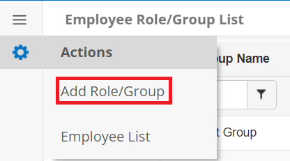 Click Add Role/Group