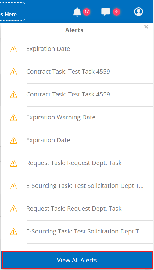 Click View All Alerts