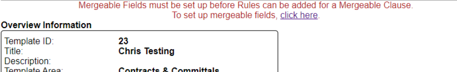 Mergeable Fields must be set up before rules can be added for a Mergeable Clause