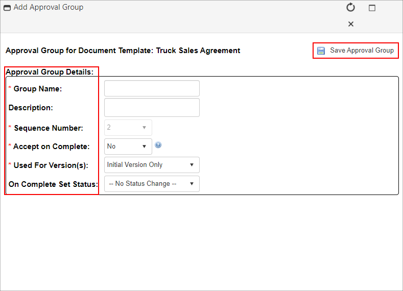 Approval Group Details