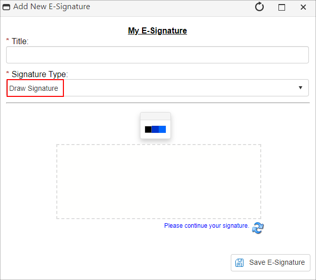 Draw Signature