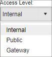 You can set the Access Level for this file (Internal, Public, and Gateway)