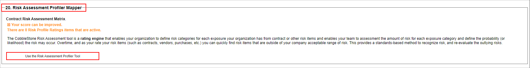 Risk Assessment Profiler Mapper