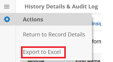 Export to Excel