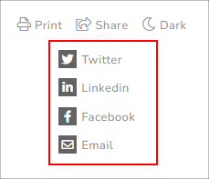Image shows where you can share an article.