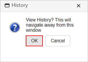 Warning popup for Viewing History