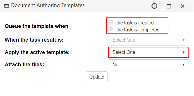 When to queue the template and what template to use