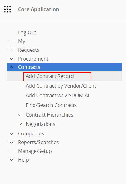 Add Contract navigation