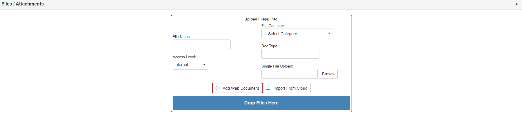 Add Web Document