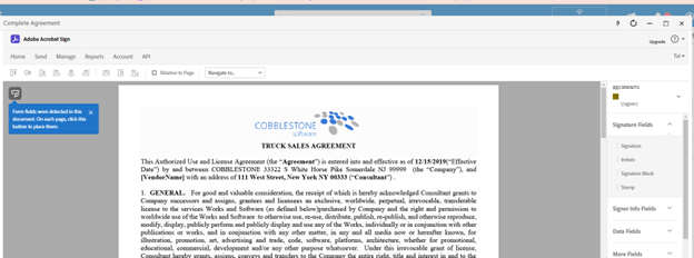 Adobe acrobat Signing package