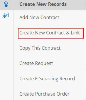 Create New Contract and Link