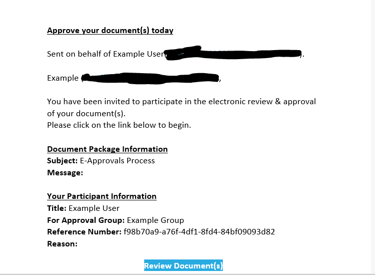 E-Approval Email Notification